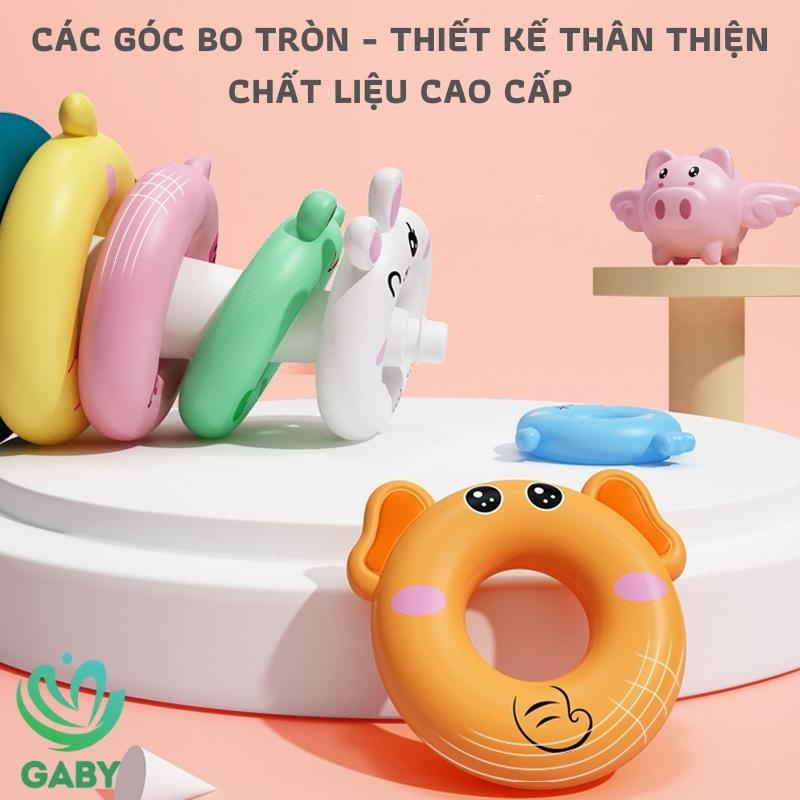 Tháp xếp chồng giúp bé nhận biết màu sắc kích thước GABY đồ chơi xếp vòng phát triển tư duy cho trẻ nhỏ
