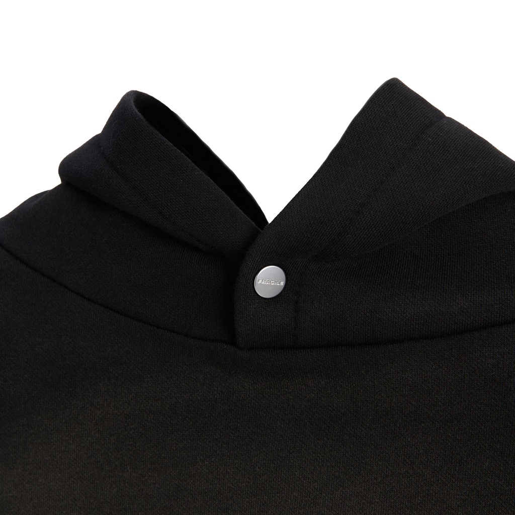 'Fragile' Vintage Black Logo Hoodie