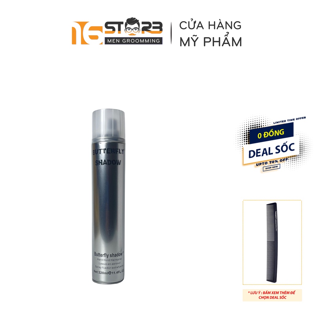 Gôm Xịt Tóc Butterfly Shadow Giữ Nếp Tạo Kiểu Tóc 320ml