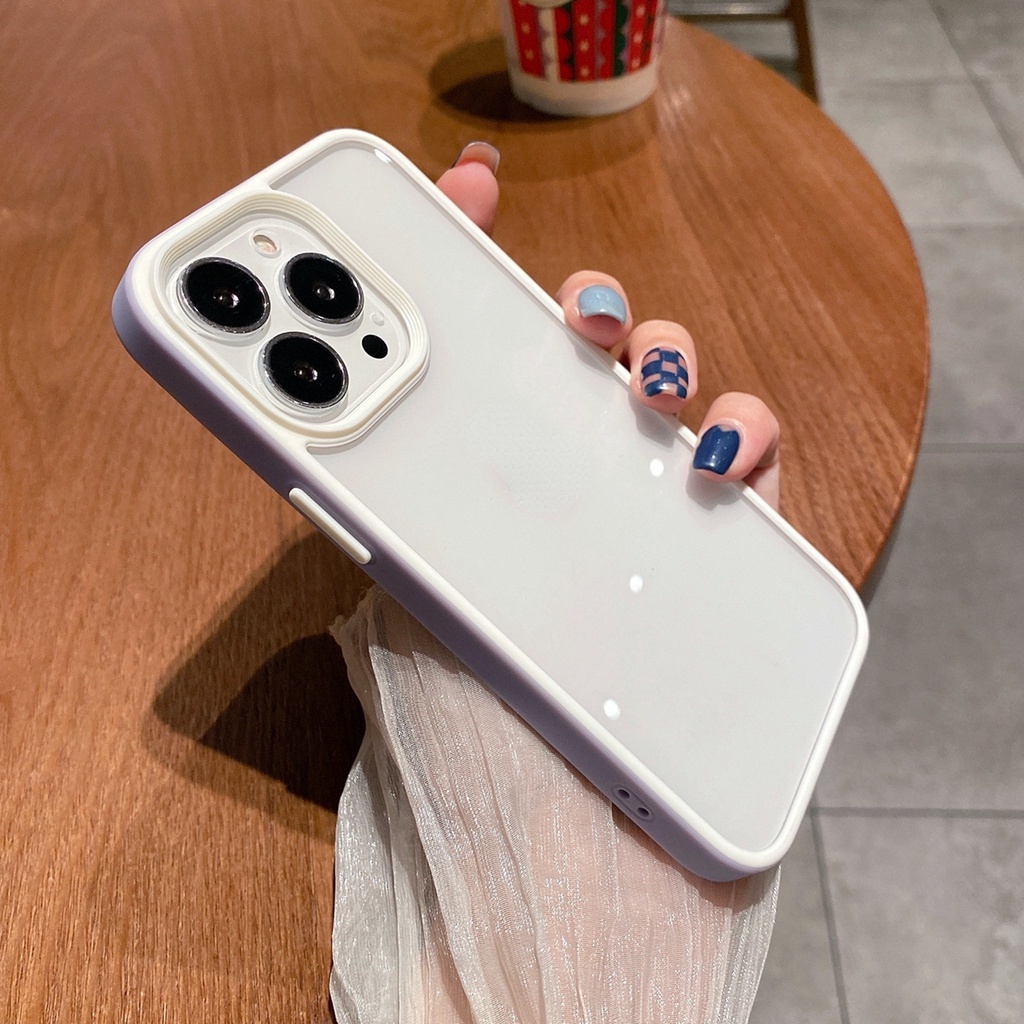 Ốp điện thoại trong suốt chống sốc nhiều màu tùy chọn thích hợp cho IPHONE 13 PRO MAX 11 12 PRO MAX X XSMAX XR 7 8 PLUS