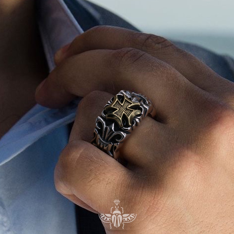 Nhẫn Đeo Tay Hình Thánh Giá Có Thể Điều Chỉnh Được