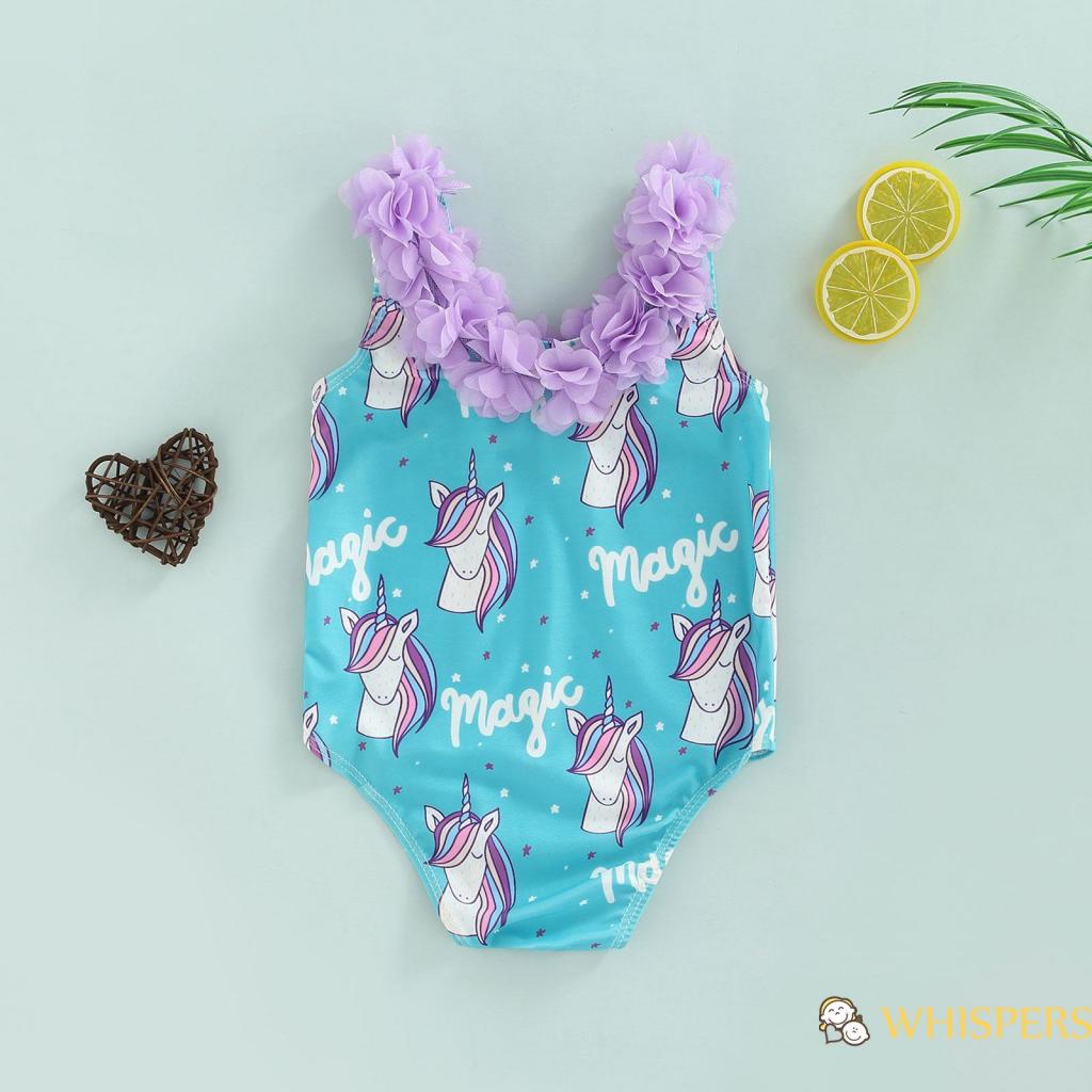 WHISPERS-Baby Girls Bikini Elastic Sleeveless Animal Print Swimsuit for Summer Beach
