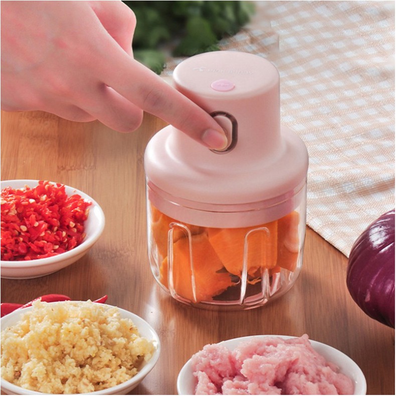 Máy xay đa năng cầm tay nhỏ gọn mini food chopper,máy xay mini tự động dùng sạc,tiện dụng dễ sử dụng,dễ vệ sinh