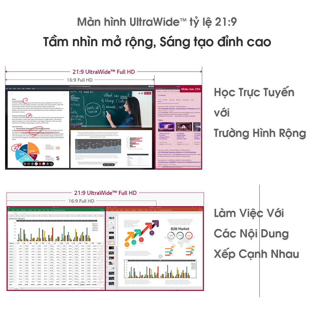 [Mã ELLGHOT giảm 7% đơn 5TR] Màn hình LG 29WP500-B 29'' 21:9 UltraWide™ IPS 75Hz FHD AMD FreeSync™