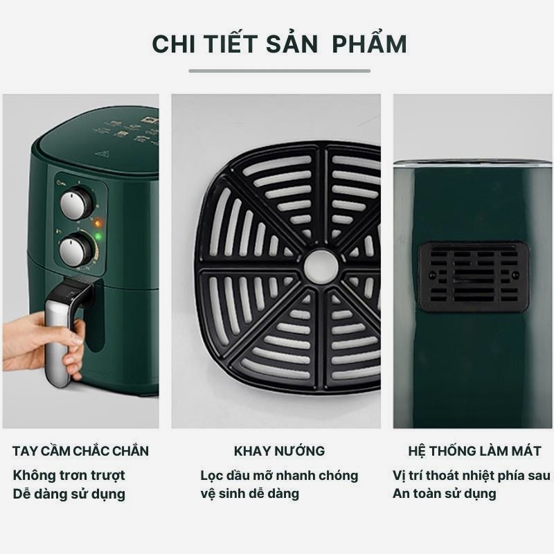 Nồi Chiên Không Dầu Camel 6,5L Nhập Khẩu Đức Chính Hãng Có Kèm Video Ảnh Thật