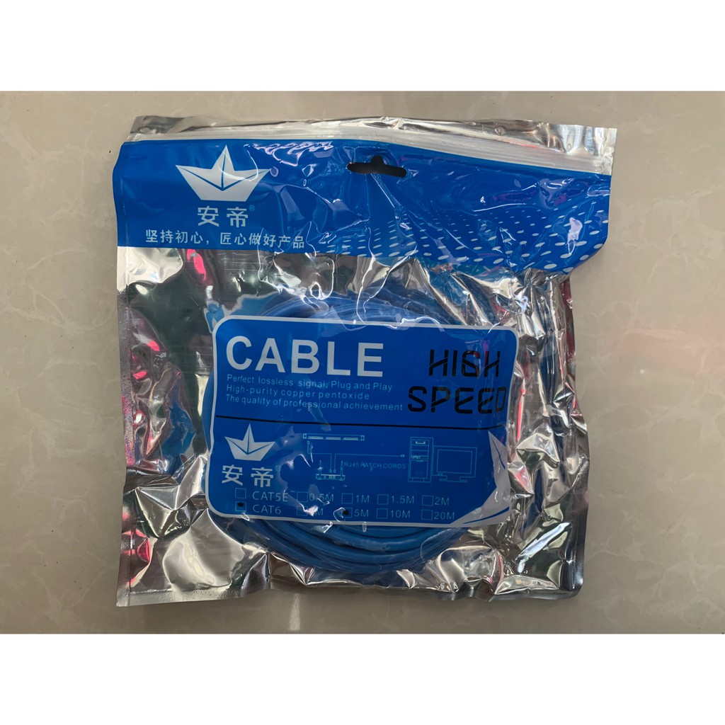 Cáp UTP Cat 6 AD-Link (đồng) 2m,3m Highspeed (xanh), Cáp mạng bấm sẵn Cat6 lõi đồng màu xanh 2m , 3m