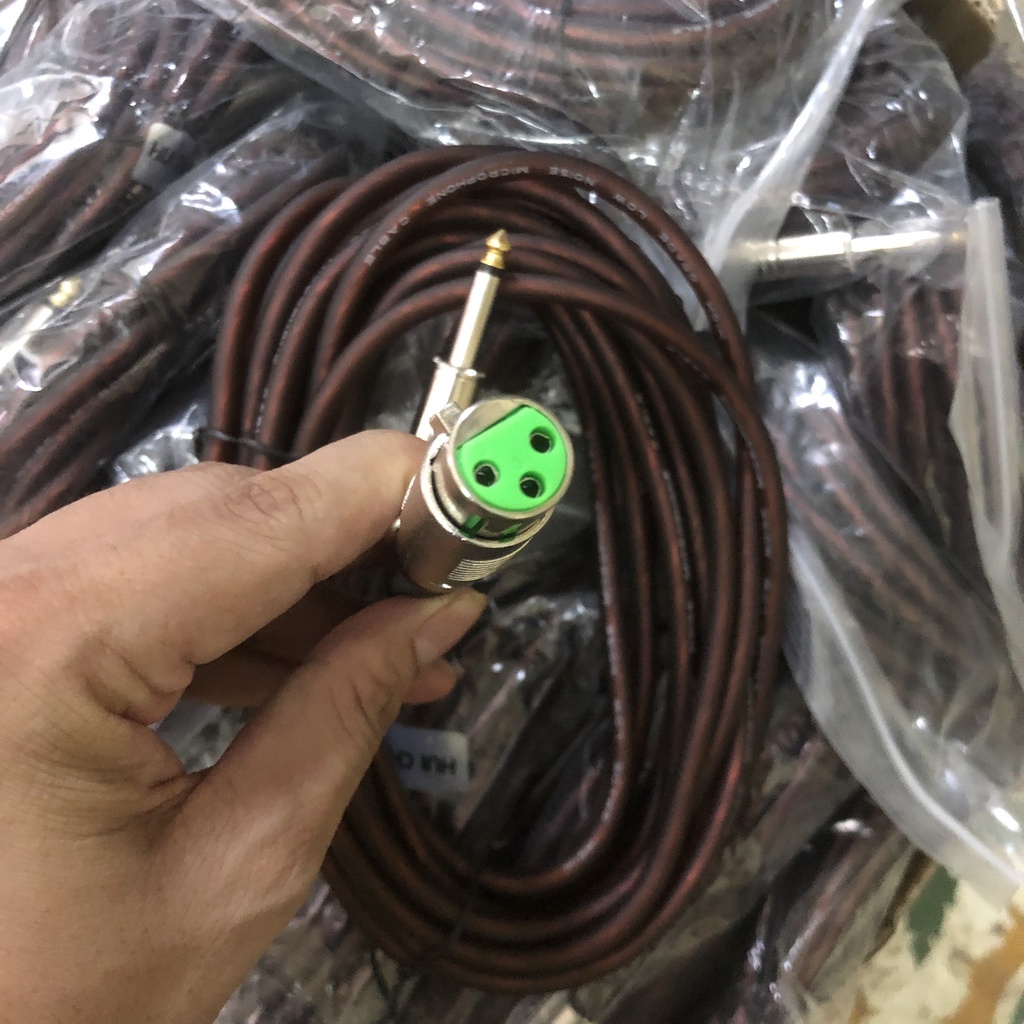 Dây micro karaoke xlr-6.3mm dài 5m loại tốt dùng cho các mic với đầu canon