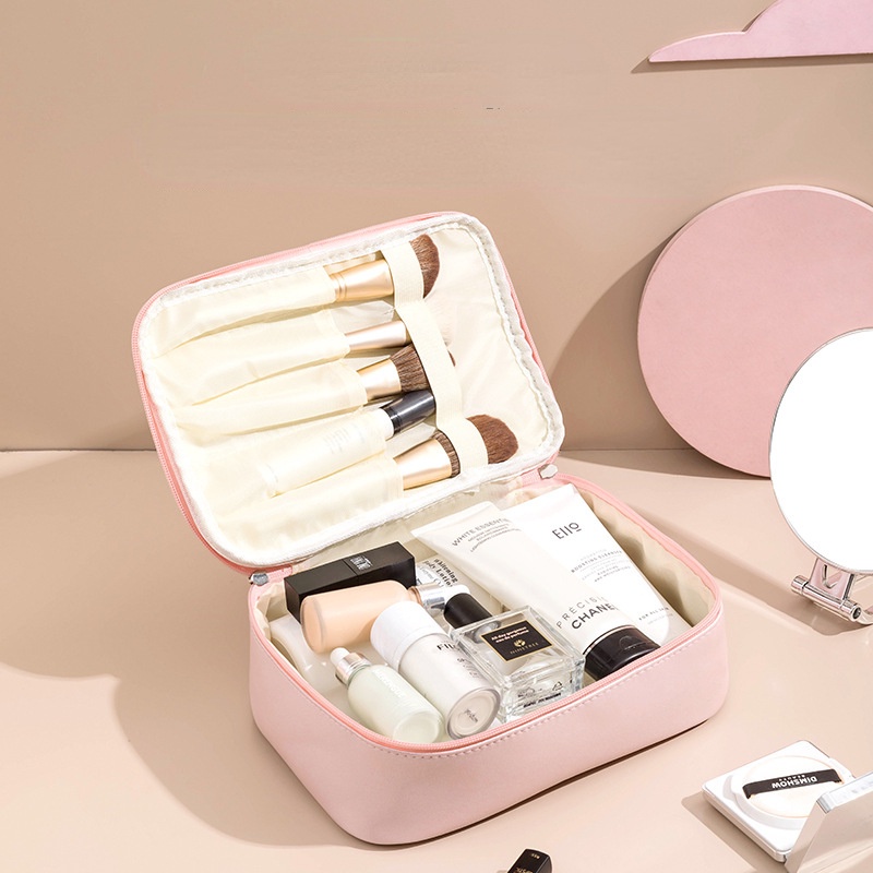 Túi Đựng Mỹ Phẩm Bằng Da PU Chống Thấm Nước Tiện Lợi Khi Đi Du Lịch