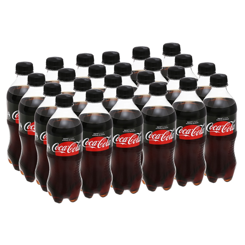 Thùng 24 chai nước ngọt có ga Coca Cola Zero 600ml - Không đường - Không calories - Zero Sugar - Coke Zero
