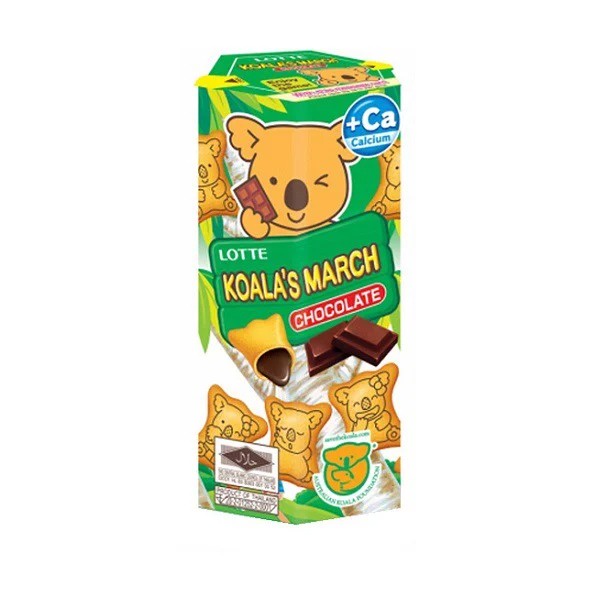 Bánh Gấu Thái Lan Lotte Koala's March Chocolate Nhân Sôcôla (Lốc 6 hộp)