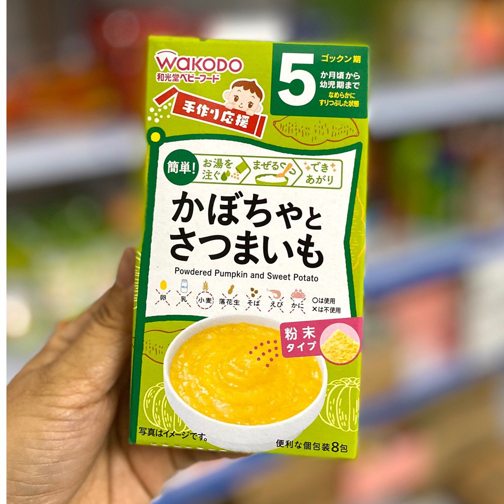 Bột ăn dặm Wakodo Nhật cho bé từ 5 tháng