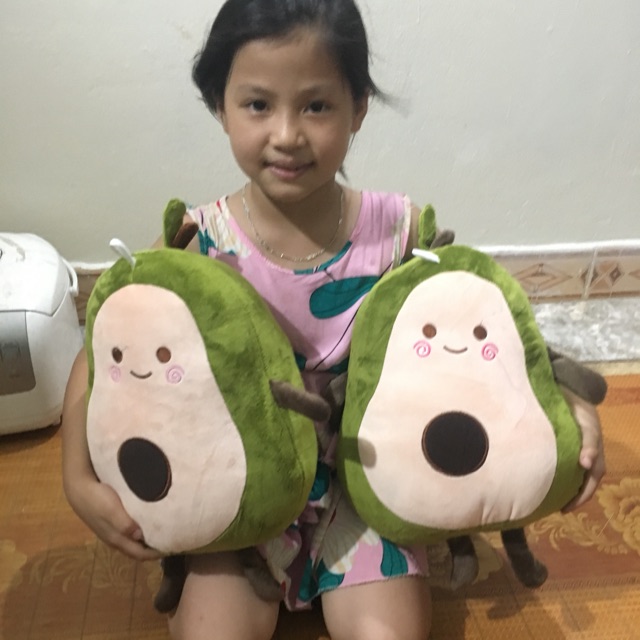 Quả bơ nhồi bông cực kỳ ngộ nghĩnh cao 40cm cam kết sản phẩm giông hình.