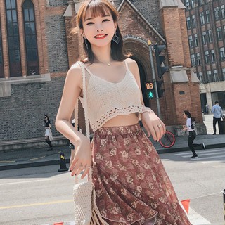 Áo len lửng cổ yếm phong cách Hàn Quốc quyến rũ dành cho nữ