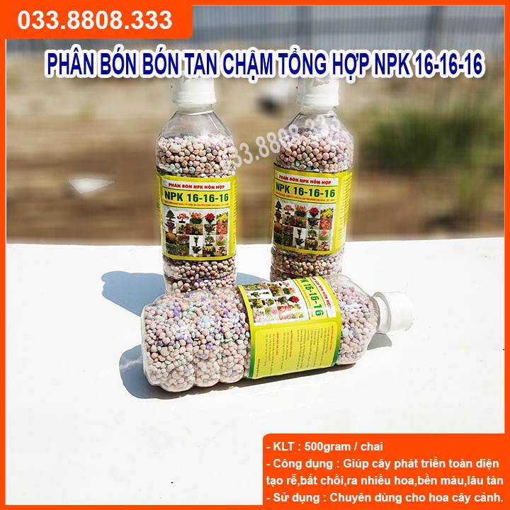 Phân bón chuyên hoa, cây cảnh NPK 16-16-16 chai 400gr