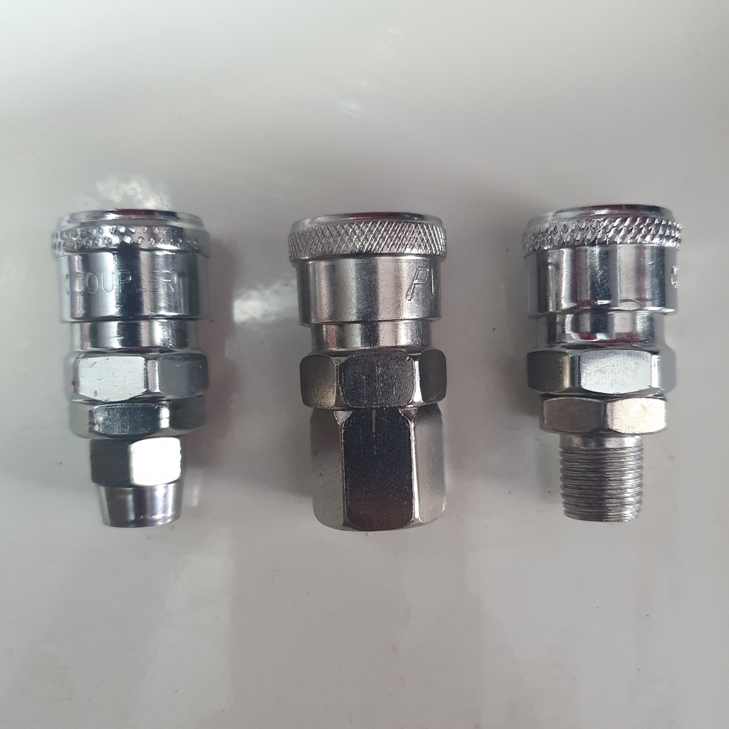 Đầu gài máy hơi đầu nối hơi .cho máy nén khí ren trong ren ngoài đầu nối dây