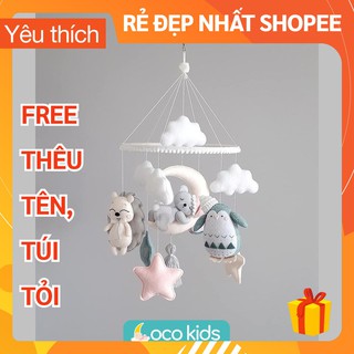 [CÓ NHẠC XOAY + THÊU TÊN BÉ] Đồ chơi treo nôi cũi handmade Coco Kids ảnh thật, tự xoay phát nhạc CHIM CÁNH CỤT 4