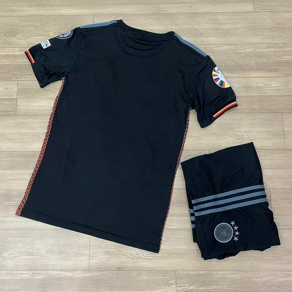 Bộ quần áo đá banh đội tuyển ĐỨC đen viền xám sân khách SV EURO2024