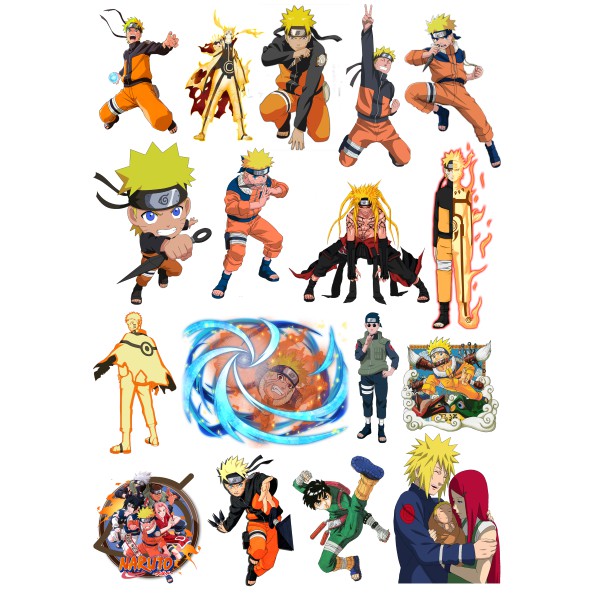 Bộ 130 STICKER hình dán trang trí NARUTO, dám xe, dán laptop, nhà cửa