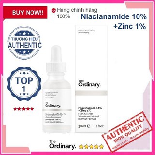 Tinh chất, serum hỗ trợ giảm mụn, thu nhỏ lỗ chân lông Niacinamide 10% + Zinc 1% - The Ordinary
