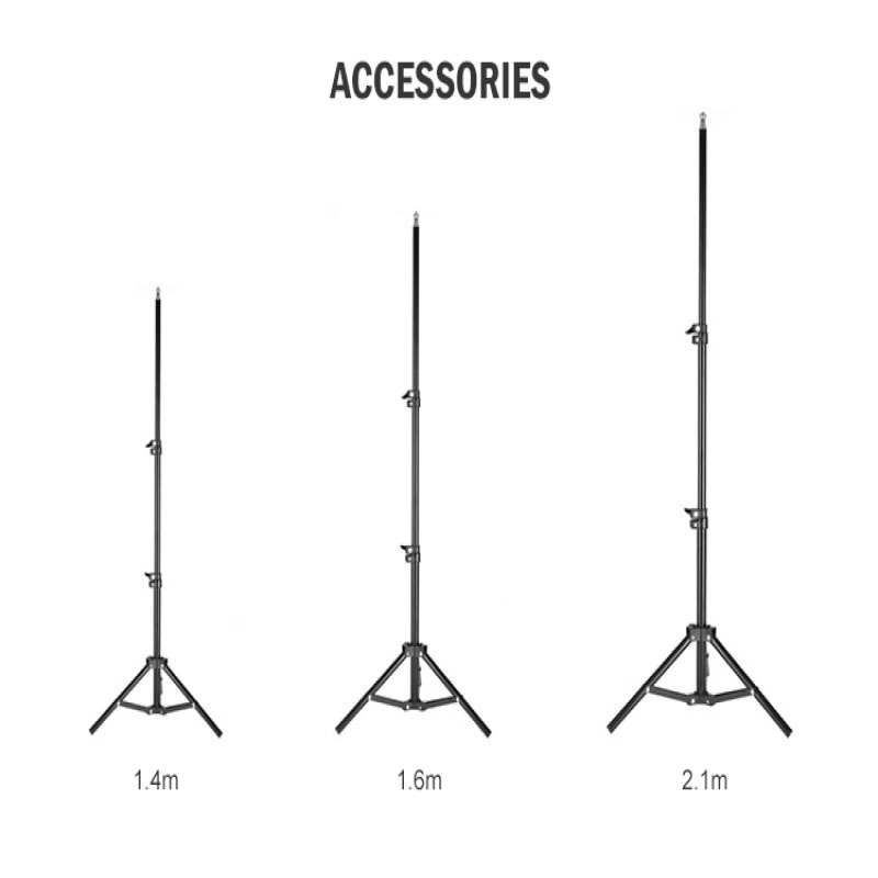 Tripod + Đèn led Livestream HQ-18 (45cm) phụ kiện hỗ trợ quay video, livestream, tặng kèm chân đèn 2m