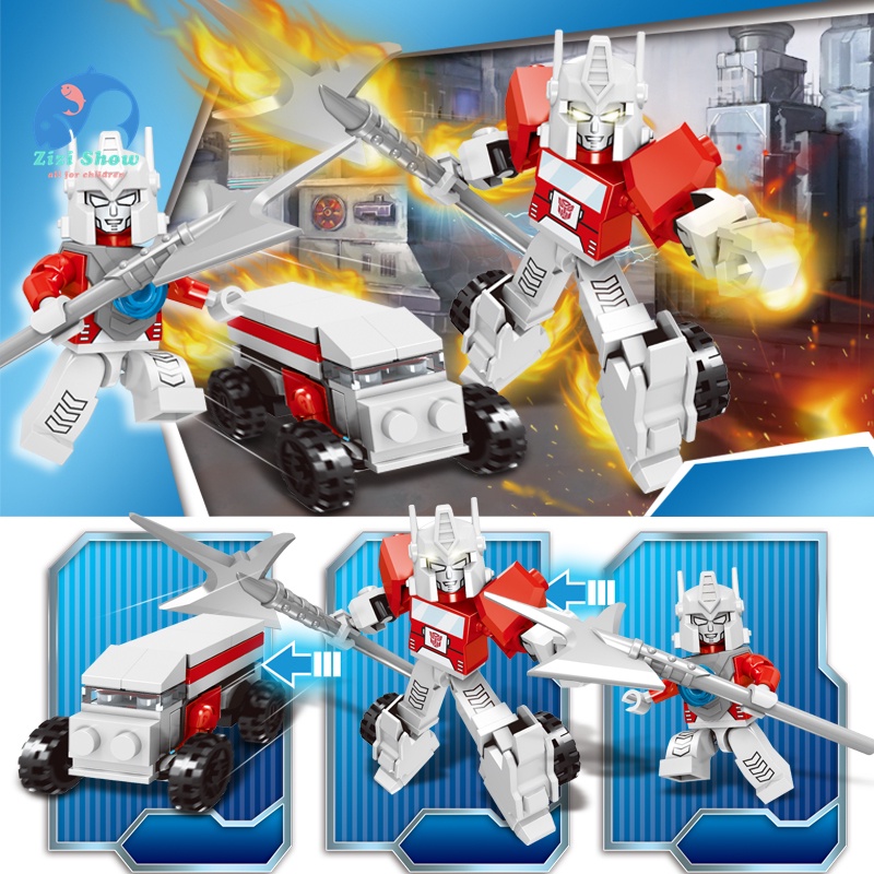 Bộ 8 Mô Hình Lắp Ráp Rô Bốt Biến Hình Optimus Prime