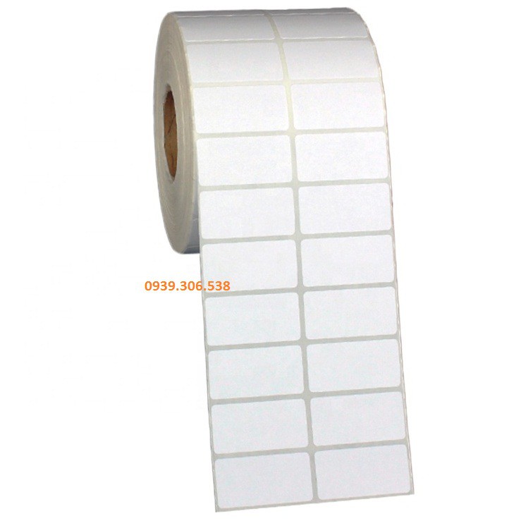Giấy In Mã Vạch 2 Tem  35x22 - Decal Nhiệt 2 Tem 22x35 mm