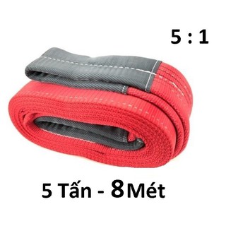 Dây cáp vải cẩu hàng 5 Tấn - bản 125mm - Hệ số 5:1 - 8 Mét