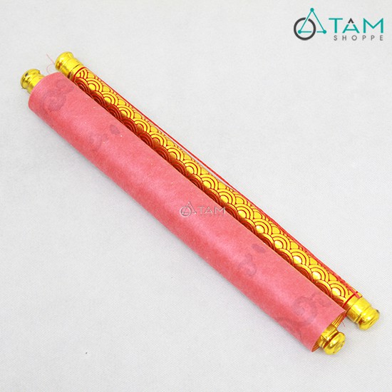 Liễn thư pháp nhung đỏ Mua may bán đắt D77cm T-LTP-01