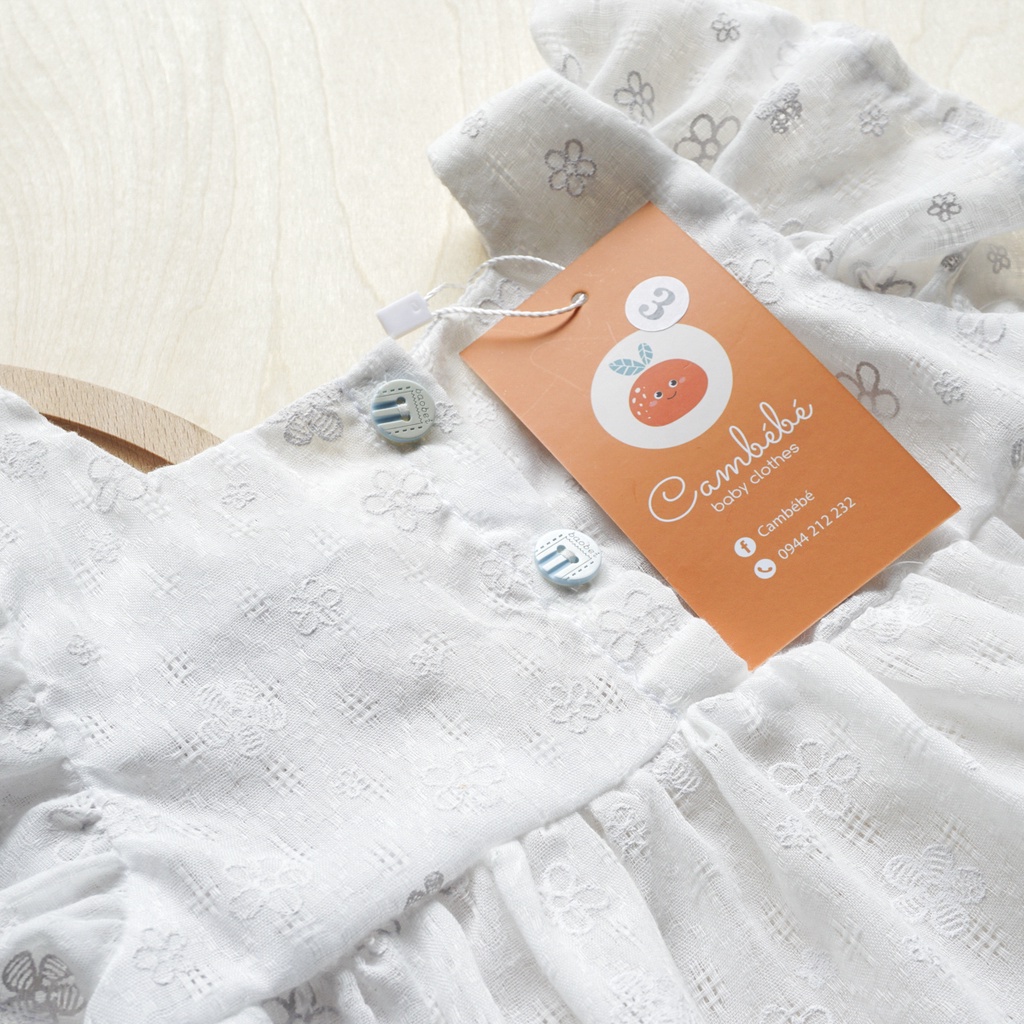 Set quần áo hoa nhí váy xinh Cambebe cho bé hàng đẹp mã C03