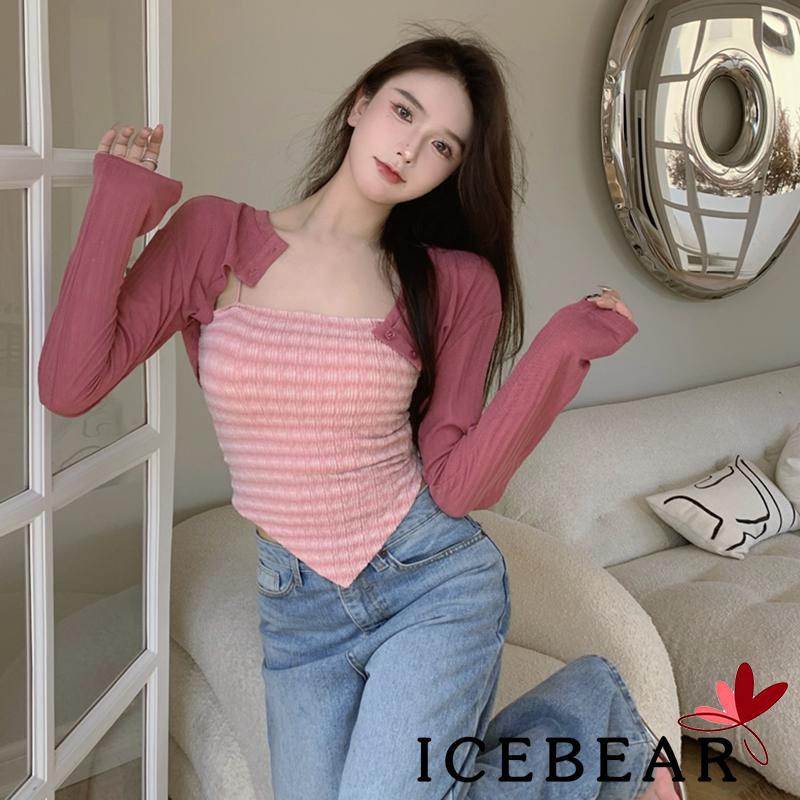 Áo croptop hai dây họa tiết răng cưa gợi cảm cho nữ