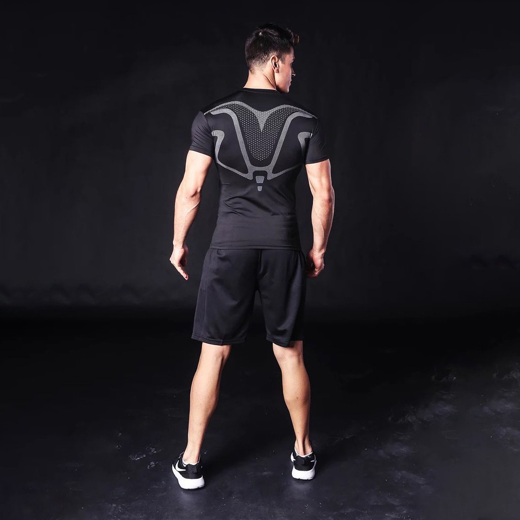 Áo Legging Thể Thao Cộc Tay Nam Chuyên Tập Gym