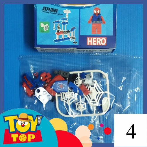 [Một hộp] Non - lego Minifigures người nhện đa vũ trụ độc lạ lắp ráp Spider-Man: Into the Spider-Verse xếp hình MG158