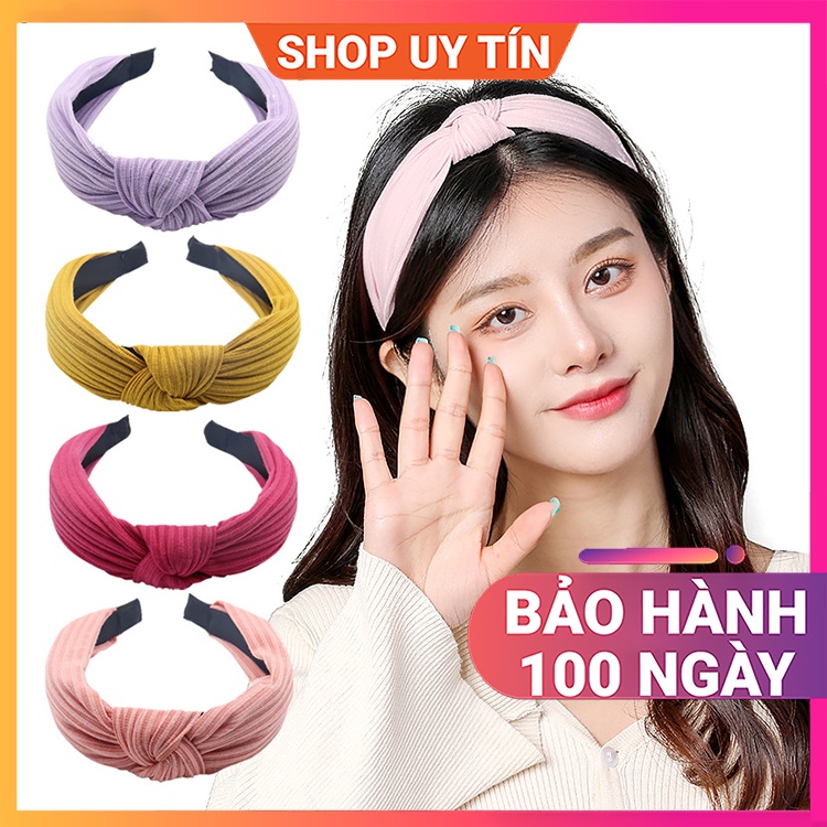 Băng Đô Cài Tóc Hàn Quốc Cute, Turban Vải Gọng Nhựa Cho Nữ Giá Rẻ (MakeUp, Tập Thể Thao, Yoga, Gym