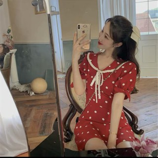 Váy chấm bi vintage / Váy taobao sẵn