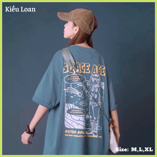 Áo thun tay lỡ in hình [ SQAGEAGE ] KL Unisex