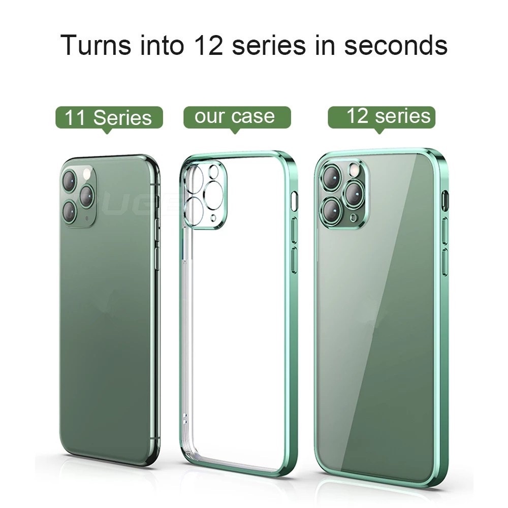 Ốp lưng Điện Thoại Silicon Trong Suốt Chống Sốc Mạ Viền Sang Trọng Dành Cho iPhone 14 pro max 13 pro max 12 11 pro max