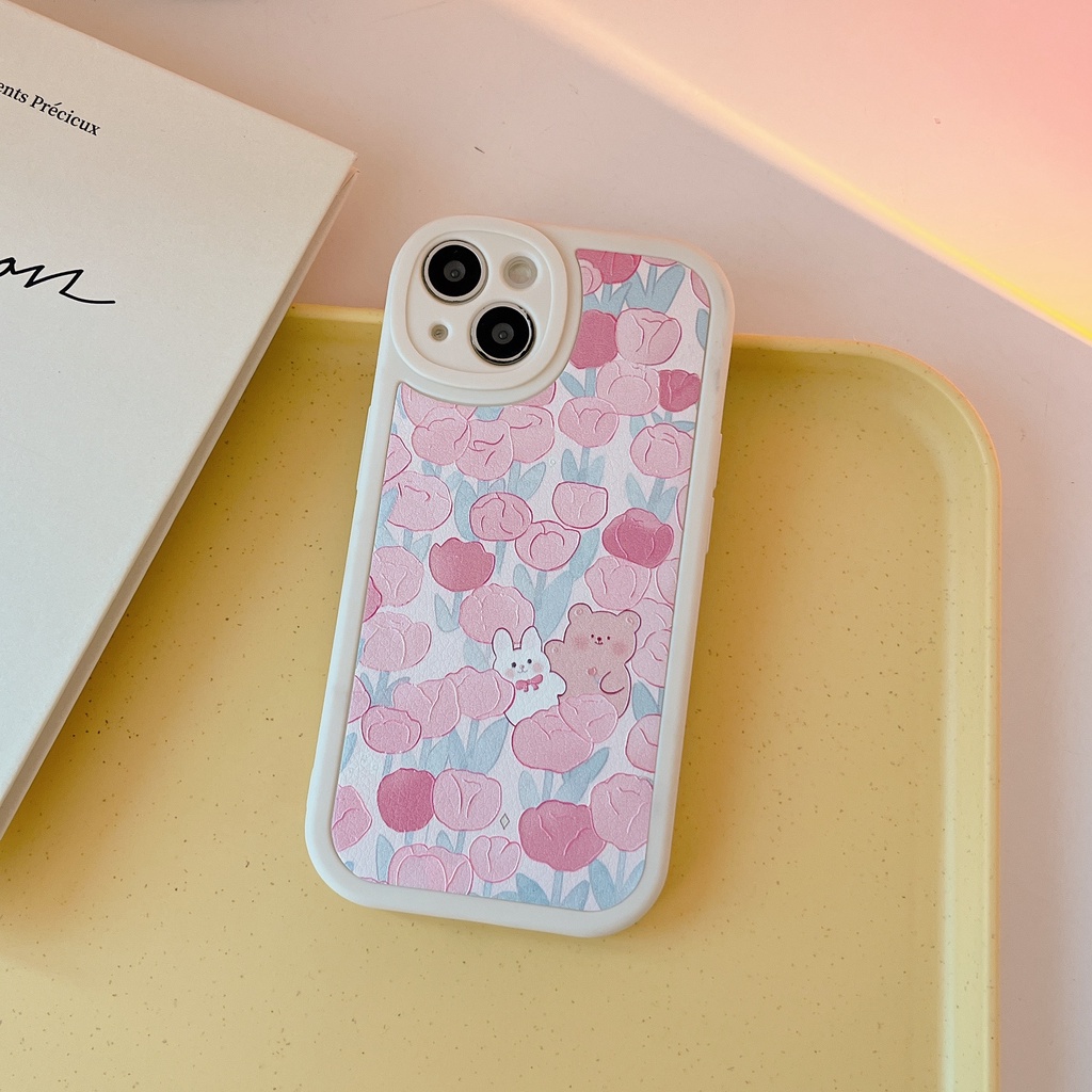 Ốp Điện Thoại Silicon Họa Tiết Hoa Xinh Xắn Chống Sốc Cho Iphone 11 12 13 PRO MAX 11 12 13 PRO X XS XR XS MAX 6 6S 7 8 Plus SE