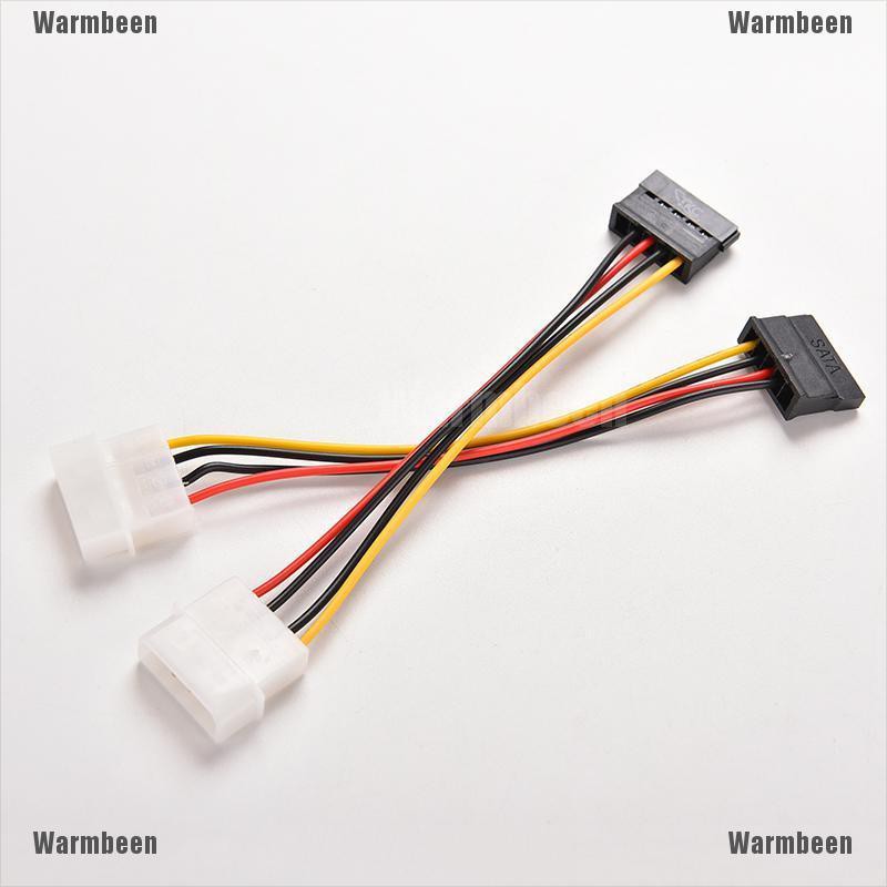 Bộ 2 Cáp Chuyển Đổi Nguồn Điện 4 Pin Ide Molex Sang 15 Pin Serial Ata Sata