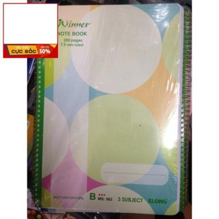 Vở lò xo 563H 200 tr klong khổ B5 - khách sỉ ib