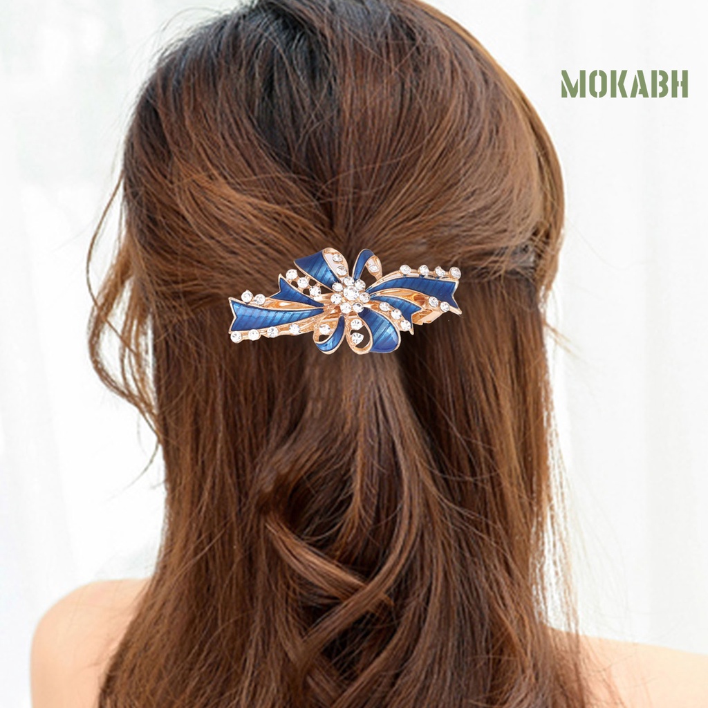 Kẹp Tóc Hình Hoa Đính Đá Lấp Lánh Ngọt Ngào Chống Trượt