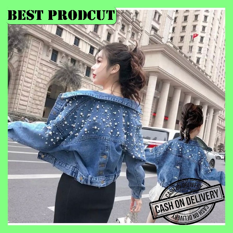 LEVIS Áo Khoác Jean Oversize Thời Trang Nữ Trẻ Trung Ed (Jif Love Bc) Áo Khoác Jean Phong Cách Hip Hopylovy - Oversize Elham Tua Rua 938 - Cho Nữ Và Người Lớn