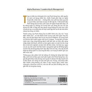 Sách - Triết lý lãnh đạo Park Hang Seo (Alpha Books)