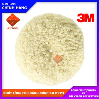 Bánh lông cừu đánh bóng chính hãng 3M - Phớt lông cừu đánh bóng xê ô tô 3M 05711 9inch
