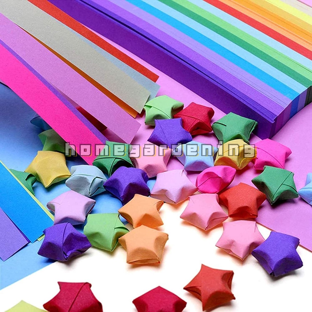 Set 90 Tờ Giấy Gấp Sao May Mắn Nhiều Màu Sắc