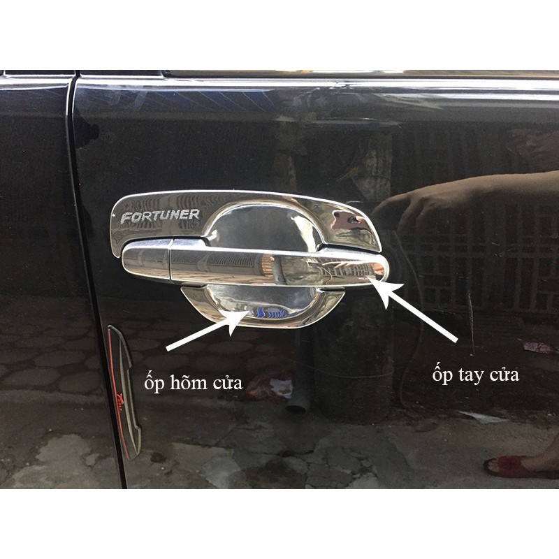 Ốp Tay Nắm Hõm Cửa Fortuner đời 2009 đến 2016 Mạ Crom Cao Cấp .