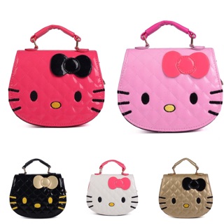 Túi Xách Da Pu Hình Hello Kitty Dễ Thương Cho Bé Gái