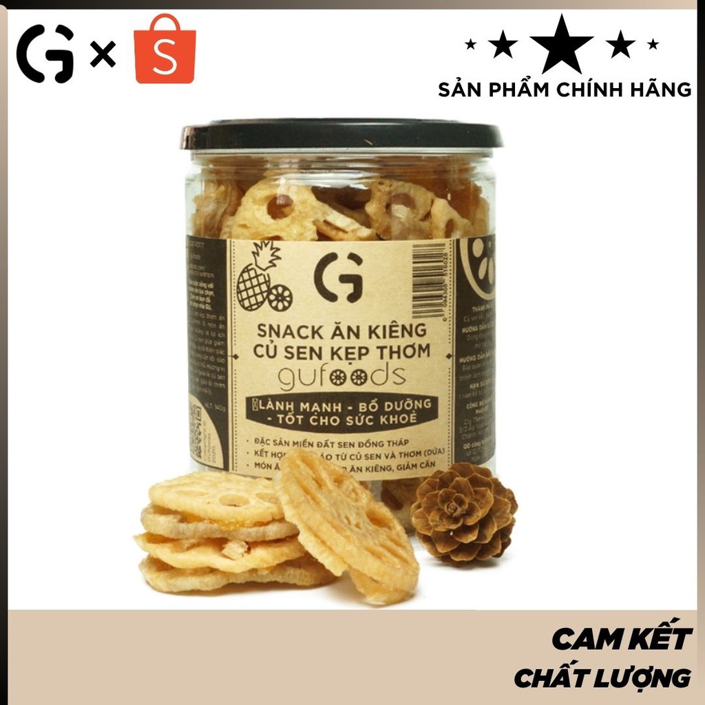 Bánh ăn kiêng củ sen kẹp thơm GUfoods - Lành mạnh, bổ dưỡng, tốt cho sức khoẻ