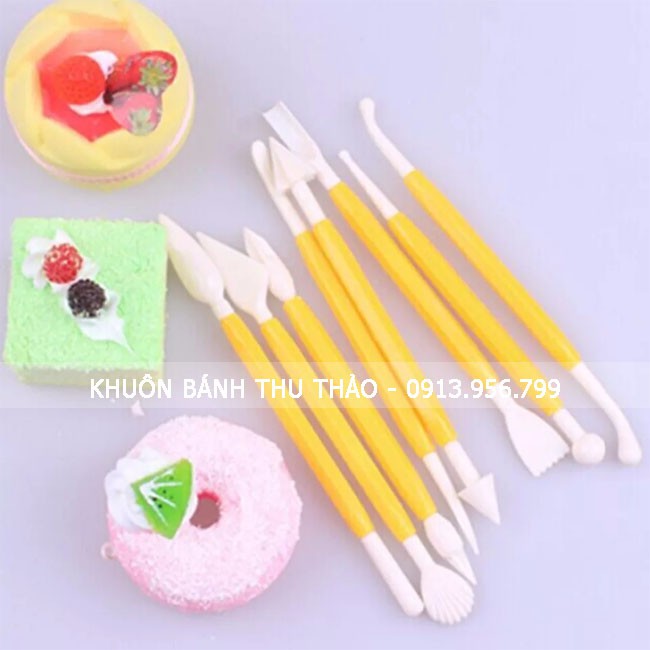 Bộ dụng cụ tạo hình fondant 8 que