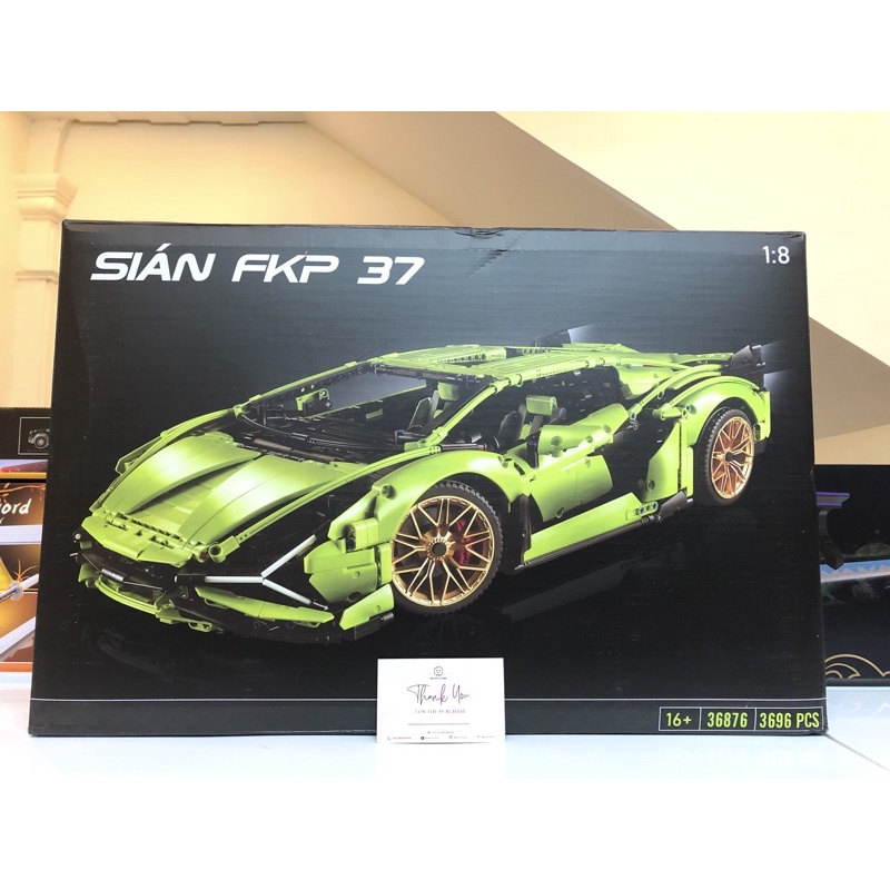 Đồ chơi lắp ráp 36876 X19001 Mô hình siêu xe Lamborghini Sian FKP 37 - Xếp hình thông minh