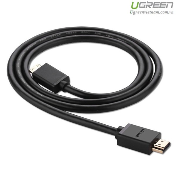 Cáp Mini HDMI to HDMI hỗ trợ độ phân giải 4K chính hãng Ugreen